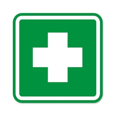 Afbeelding van easydruck24de iSecur® EHBO doos sticker 10 x cm hin_101 waarschuwingssticker uitrusting buitenlijm