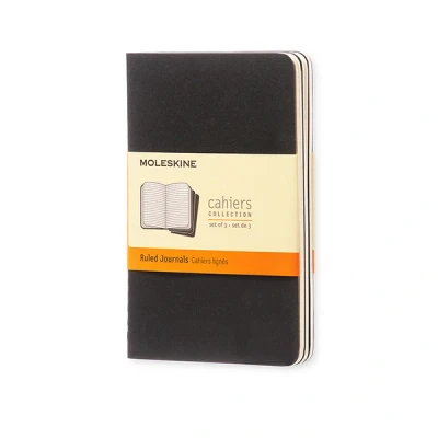 Image de Cahier ligné Format de poche Couverture souple en carton noire