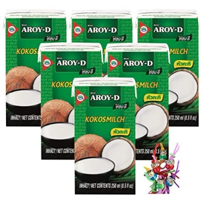 Afbeelding van Yoaxia® 6 flessen kokosmelk, kleine geluksbrenger etui