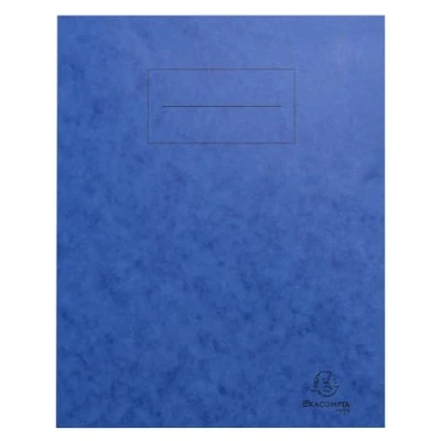 Afbeelding van Exacompta Réf. 32122E Paquet de 10 protège cahiers 17x22 cm en carte lustrée véritable, avec champ d&#039;inscription Idéal pour l&#039;école, collège, universités Coloris bleu