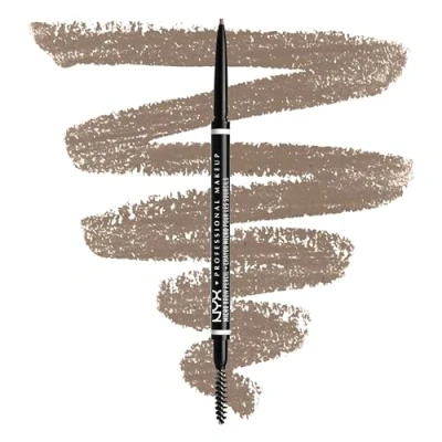 Image de NYX Professional Makeup Crayon à Sourcils Micro Brow Pencil, Ultra Fin Double Embout avec Mine Rétractable et Goupillon, Teinte : Ash Blonde (01.5)