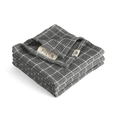 Afbeelding van Walra Vaatdoek Dry with Cubes Off Black 3 stuks