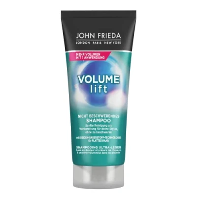 Afbeelding van John Frieda Volume Lift Shampoo, inhoud 75 ml, reisformaat, ideaal voor testen of reizen, fijn en plat haar