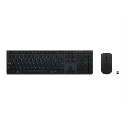 Image de Lenovo Professional Ensemble clavier et souris sans fil 2.4 GHz QWERTY Anglais US Boîtier marron