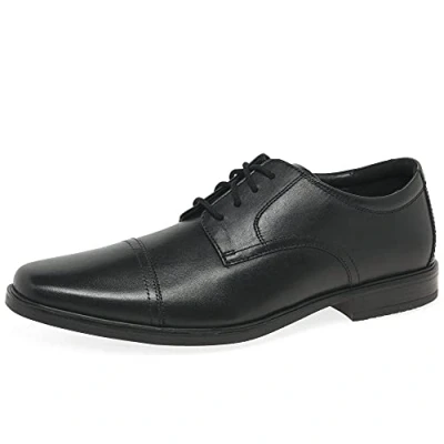 Afbeelding van Clarks 261620127 Oxford stof voor heren, Zwart leder, 44.5 EU