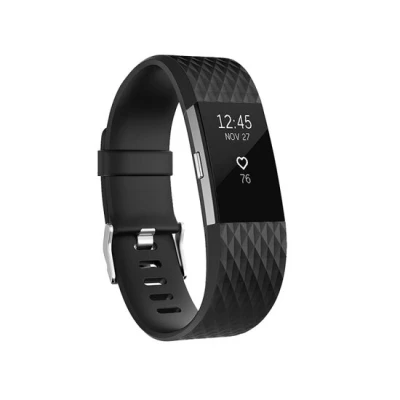 Afbeelding van Fitbit Charge 2 siliconen bandje Maat: Small Zwart
