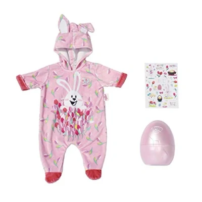 Afbeelding van BABY born 830307 paaseieren 43 cm voor peuters vanaf 3 jaar ideaal kinderen bevat een rompertje, kunststof ei en stickervel