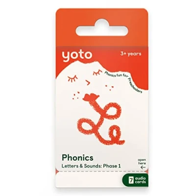 Afbeelding van YOTO Phonics: Letters &amp; Sounds: Fase 1 Kids 7 audiokaarten voor gebruik met speler en mini audioapparaat alles in 1, schermloos educatief luisteren interactieve leeractiviteiten