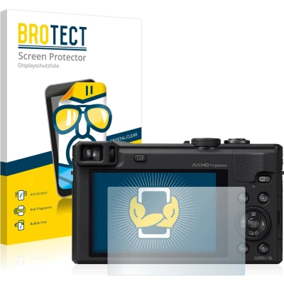 Afbeelding van BROTECT Screenprotector voor Panasonic Lumix DMC TZ61 Folie Beschermfolie transparant (2 Stuks)