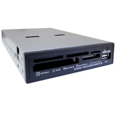 Afbeelding van Card Reader 75in1+USB Port Integration 8.9cm (3,5) sw metal# intern bulk