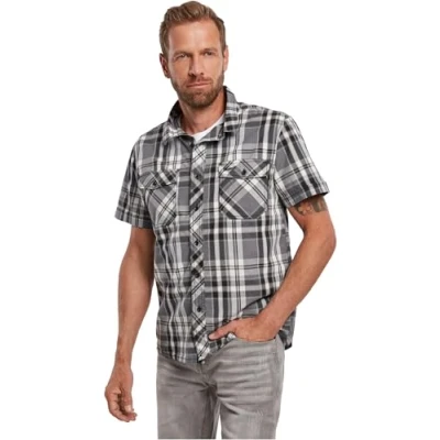 Afbeelding van Brandit Roadstar Overhemd, Heren, Maat: 3XL, Black/charcoal