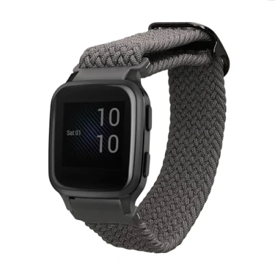 Afbeelding van kwmobile nylon bandje voor smartwatch geschikt Garmin Venu Sq 2 Music / 17 cm Polsbandje in grijs