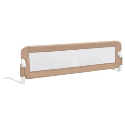 Image de vidaXL Barrière de lit enfant Taupe 150x42 cm Polyester10165