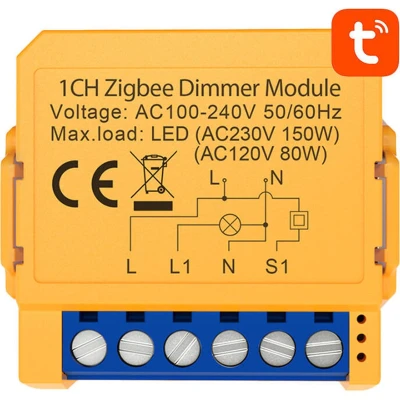 Afbeelding van Slimme stopcontactschakelaar ZigBee Avatto ZDMS16 2 TUYA
