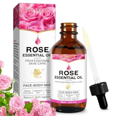 Afbeelding van rozenolie voor het gezicht, 60 ml, met hyaluronzuur en vitamine C, anti rimpel, vlekken lichter hydraterend, onvolkomenheden, gezichtsserum