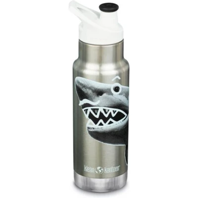 Afbeelding van Klean Kanteen RVS Thermosfles Kid Classic 355ml (w/Sport Cap) Mr. Shark