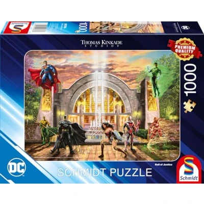 Afbeelding van Schmidt Spiele puzzel DC Hall Of Justic, Thomas Kinkade, voor volwassenen, 1000 stukjes, 58788