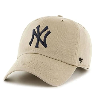 Afbeelding van 47 New York Yankees MLB Clean Up Beige Verstelbare Cap One Size, kaki, Size