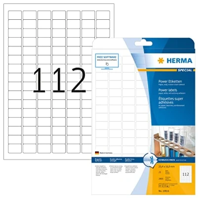 Afbeelding van HERMA 10916 printeretiket Wit Zelfklevend printerlabel
