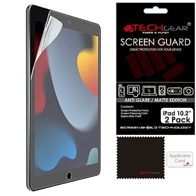 Afbeelding van TECHGEAR Set van 2 antireflecterende matte displaybeschermfolie voor iPad 10,2 inch 2021/2020/2019, ontworpen Apple 9e, 8e, 7e generatie 2021 2019