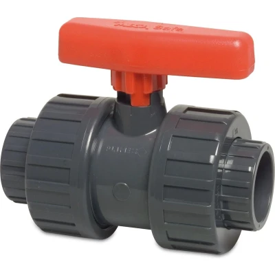 Afbeelding van Mega Kogelkraan PVC U 75 mm lijmmof 10bar DN65 grijs type Safe 600