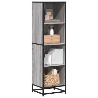 Afbeelding van vidaXL Boekenkast 40x35x139 cm bewerkt hout grijs sonoma eikenkleurig