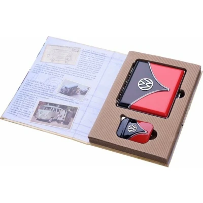 Afbeelding van Volkswagen Sigarettendoosje &amp; Aansteker Rood Giftbox