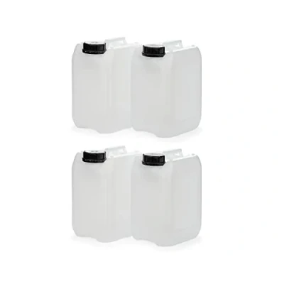 Afbeelding van Octopus 4 x 5 liter lege jerrycan van HDPE met DIN sluiting 51 mm en VN goedkeuring, waterjerrycan, geschikt voor levensmiddelen