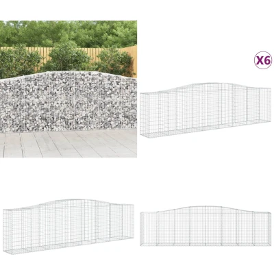 Afbeelding van VidaXL Schanskorven 6 st gewelfd 400x50x100/120 cm ijzer