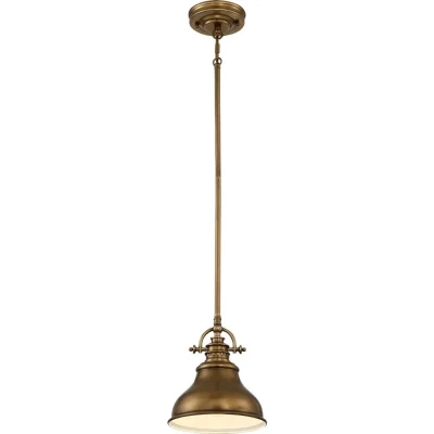 Afbeelding van Quoizel LED Pendelarmatuur Emery 1X E27 Max 60W Dimbaar Weathered Brass