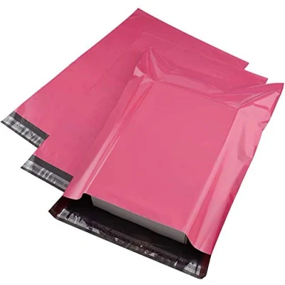 Afbeelding van Switory 100st 30.5cmx39.5cm poly verzendzakken, verzendmailers verzendenveloppen postzakken voor postverpakking Hot Pink