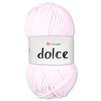 Afbeelding van Frida&#039;s Wollhaus YarnArt Dolce 781 Chenille breiwol, haak en amigurumi garen, 100 g, 64 kleuren, lichtroze