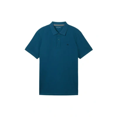 Afbeelding van TOM Tailor WITH Contrast Poloshirt, Heren, Maat: 3XL, Moss blue