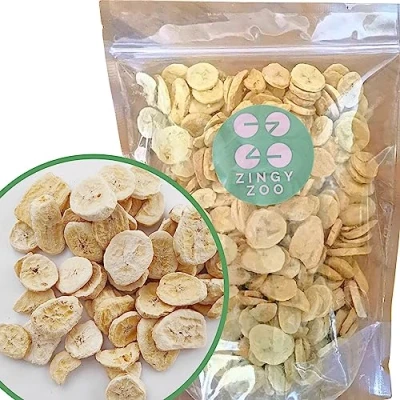 Image de bananes lyophilisées XXL 500 g de séchées sans sucre fruits secs fraîches lyophilisés tranches banane séchés congelés