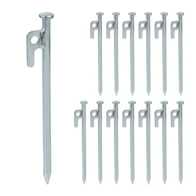 Afbeelding van Relaxdays rotspennen set van 14 staal 20 cm tentharingen voor harde ondergrond