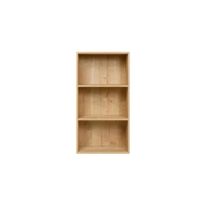 Afbeelding van Furni24 Brede boekenkast met 3 vakken, decor saffier eiken, 60x31x115 cm