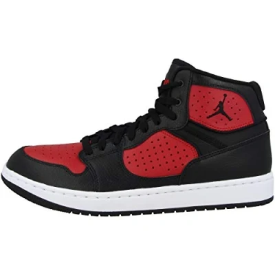 Afbeelding van Nike JORDAN Access Heren Sneakers Sport Casual schoenen Zwart Rood AR3762 006 Maat EU 41 US 8