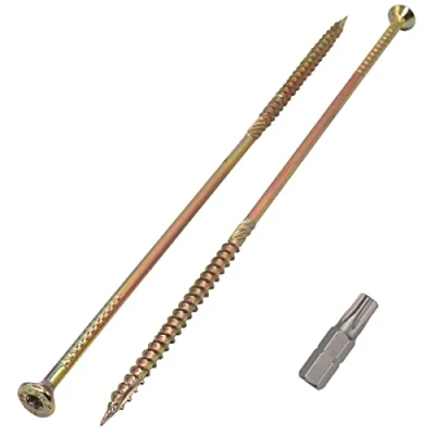 Afbeelding van SKIR&#039;CO 10 stuks universele houtschroeven verzinkt staal 6,0 x 240 mm verzonken kop Torx type 17 spaanplaatschroeven