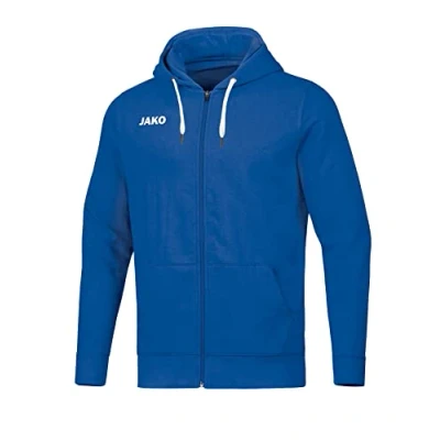 Afbeelding van Jako Base, 6865 kinderjack met capuchon lichtgrijs gemêleerd, 164, Royal Blauw