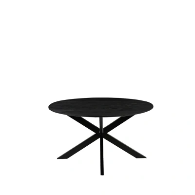 Afbeelding van LABEL51 Otis Eetkamertafel Zwart Mangohout 130 cm Rond