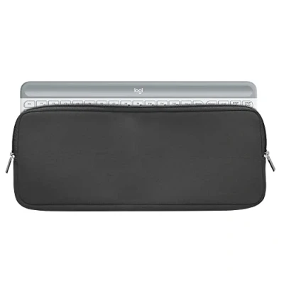 Afbeelding van kwmobile toetsenbord hoes geschikt voor Logitech MK470 hoesje Neopreen keyboard beschermhoes Reis case met rits Keyboards cover in grijs