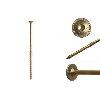 Afbeelding van Wovar Tellerkopschroeven Geel Verzinkt 6.0 x 160 mm Torx Doos 50 stuks