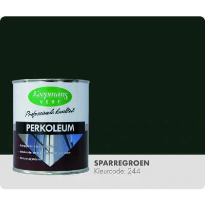 Afbeelding van Koopmans Perkoleum Hoogglans Dekkend Ready Mixed 0,75 ltr 244 sparregroen Buitengevel &amp; Tuin