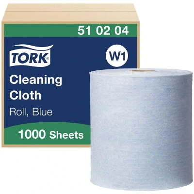 Image de TORK 510204 rouleau de nettoyage chiffon bleu W1 (1000 pcs.)