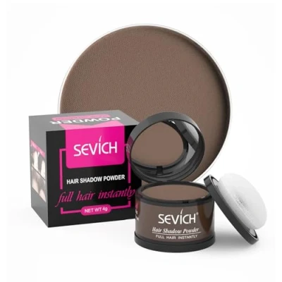 Afbeelding van Sevich poudre de naissance des cheveux, dissimule instantanément la perte retouche racine, ombre à cheveux pour homme et femme, gris clairsemés