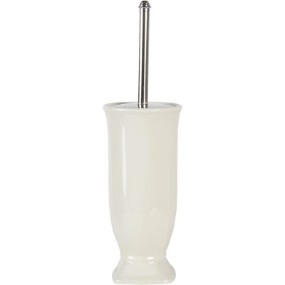 Afbeelding van Clayre &amp; Eef WC Borstel met Houder Ø 12x26 cm Wit Keramiek Rond