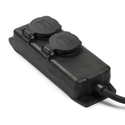 Image de brennenstuhl Extension socket IP44 2 way black 2m H07RN F 3G15 Coupe circuit CA 230 V connecteurs de sortie : m