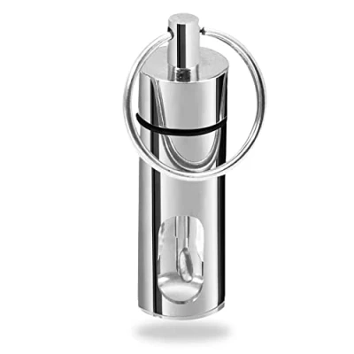 Afbeelding van iSnuff Beschermde Glazen fles met lepel en mini trechter telescopische schep in zakformaat Limited Edition (zilver)