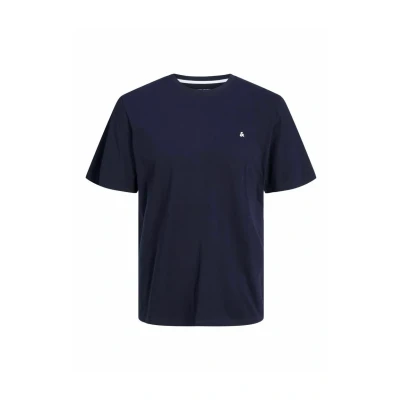 Afbeelding van Jack &amp; Jones PLUS SIZE Einfarbig Tshirt basic, Heren, Maat: 6XL, Navy blazer