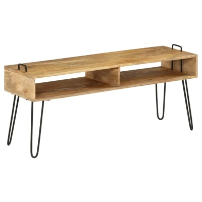 Afbeelding van Tv meubel 110x35x45 cm massief mangohout